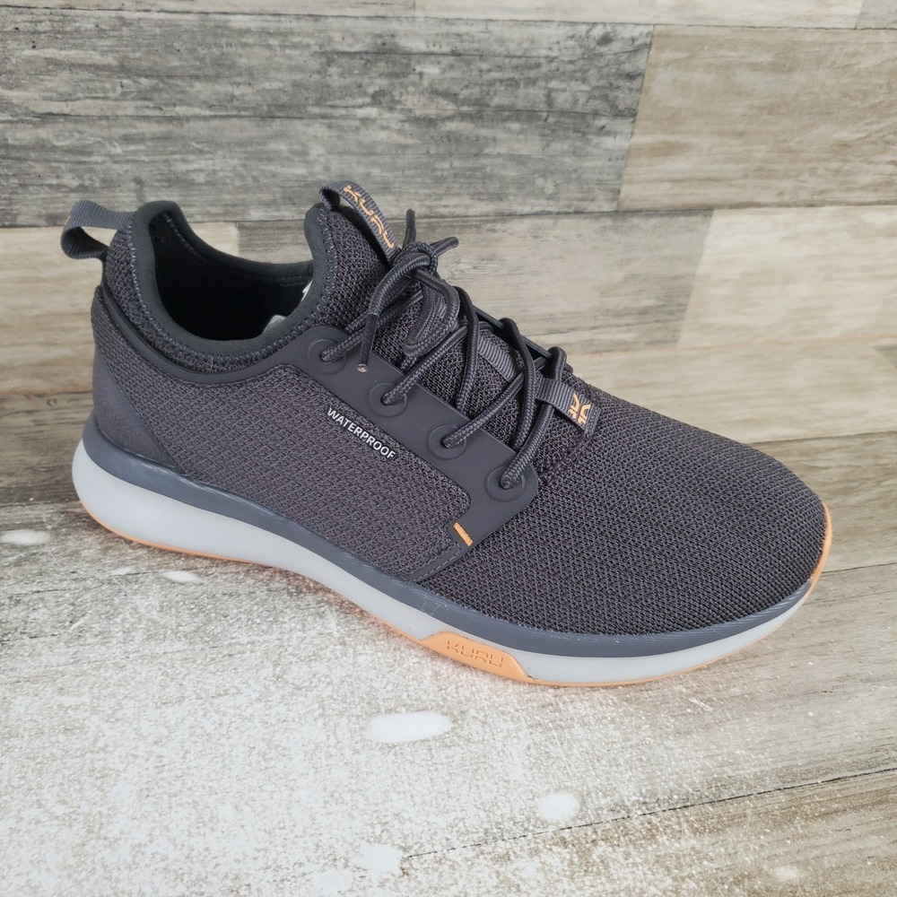 KURU Atom‎ Womens Shoes Sz 9.5 M Smoke Gray Apricot Waterproof Lace Up Sneakers